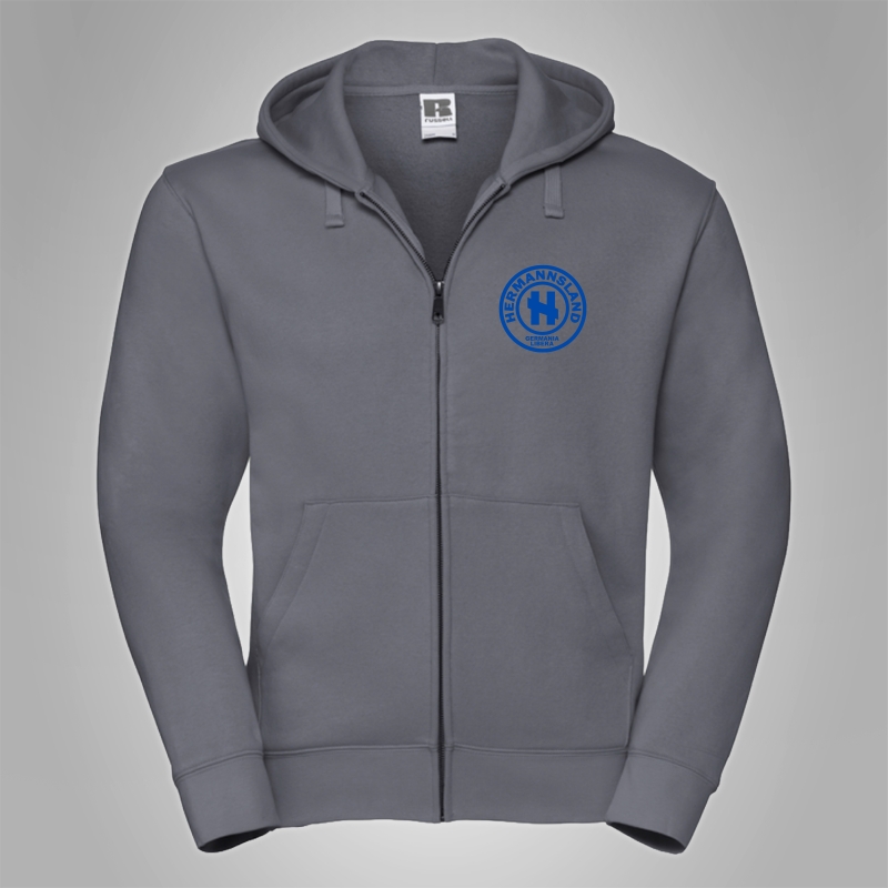 Kapuzenjacken Hermannsland Brustlogo Blau