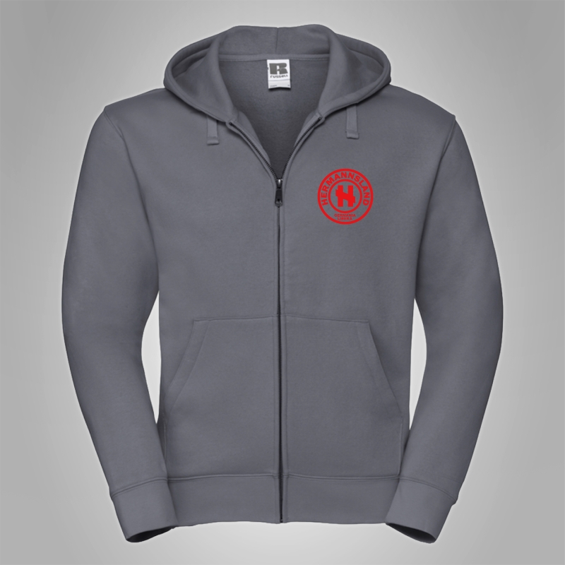 Kapuzenjacken Hermannsland Brustlogo Rot