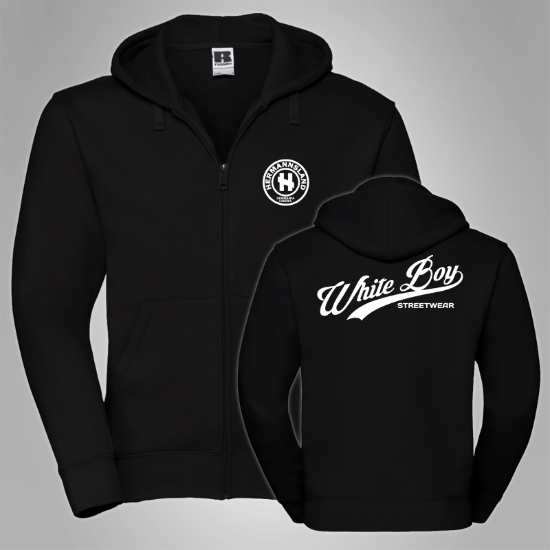 Kapuzenjacke White Boy Streetwear Schriftzug