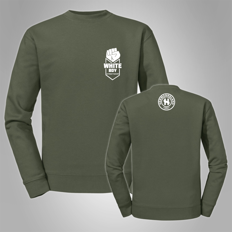 Pullover White Boy Streetwear Klein