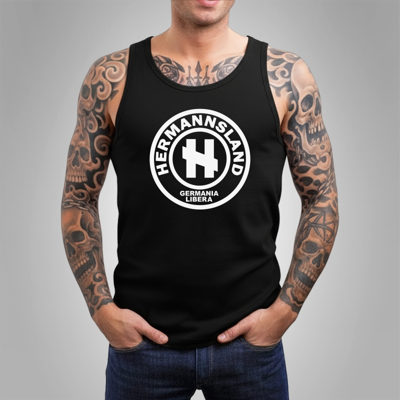 Tanktop MHermannsland Logo Gro� Schwarz