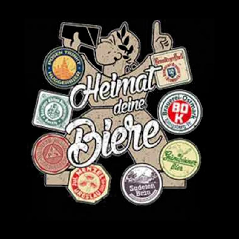 Hermannsland T-Shirt Heimat deiner Biere Schwarz