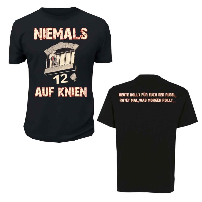 Die Lunikoff Verschwrung T-Shirt Niemals auf Knien Schwarz