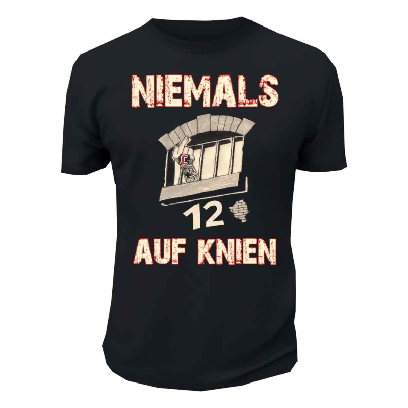 Die Lunikoff Verschwrung T-Shirt Niemals auf Knien Schwarz