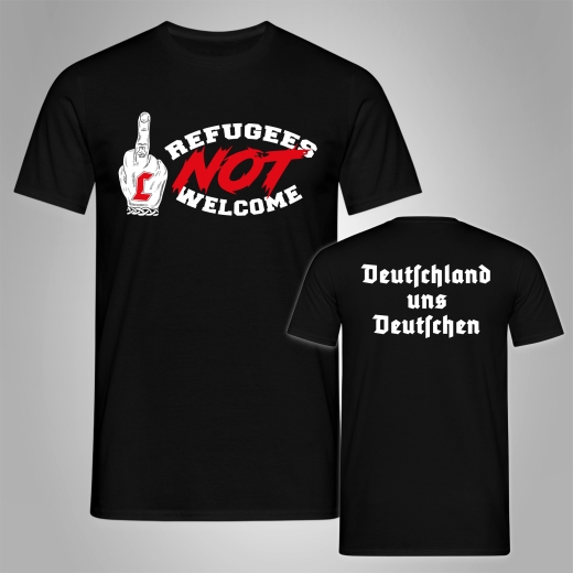 Lunikoff T-Shirt Refugees Schwarz Größe 3XL
