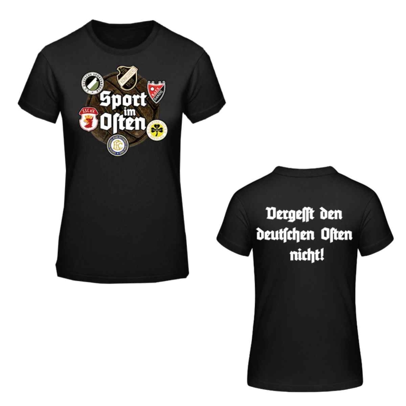 Frauen T-Shirt Sport im Osten Schwarz