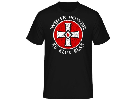 Hermannsland T-Shirt White Power Ku Klux Klan Schwarz