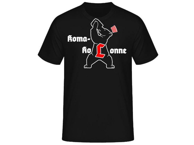 Lunikoff T-Shirt Koma Kolonne Schwarz