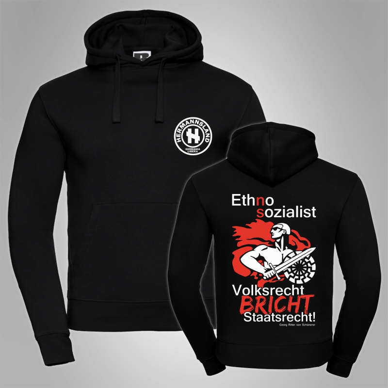 Kapuzenpullover Hermannsland Ethno-Sozialist