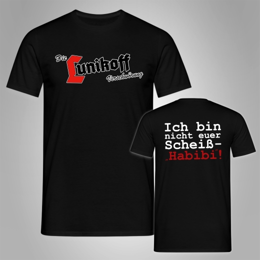 Die Lunikoff Verschwörung T-Shirt Scheiß Habibi Schwarz 3XL