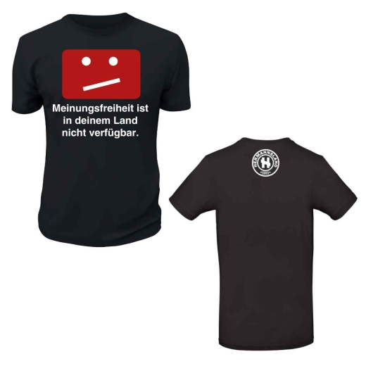 Hermannsland T-Shirt Meinungsfreiheit Schwarz