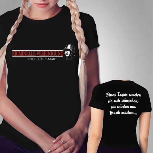 Frauen T-Shirt Kriminelle Vereinigung Schwarz