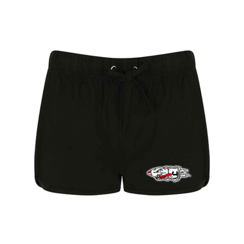 Frauen Shorts Patrone Zornig Schwarz