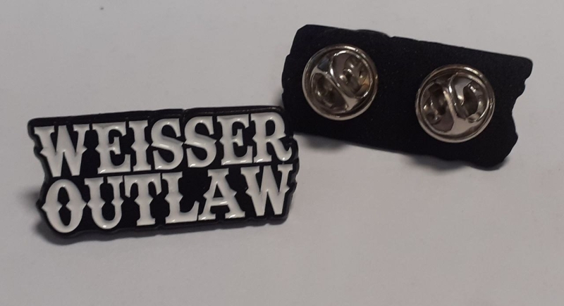 Metallanstecker Weisser Outlaw