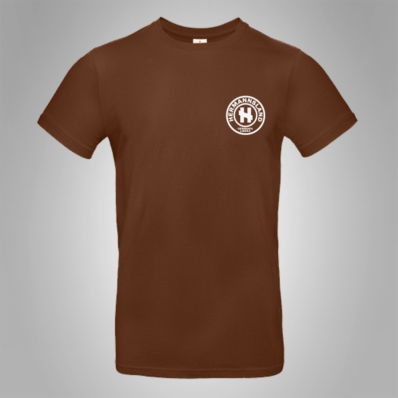 Hermannsland T-Shirt Brustlogo Wei�