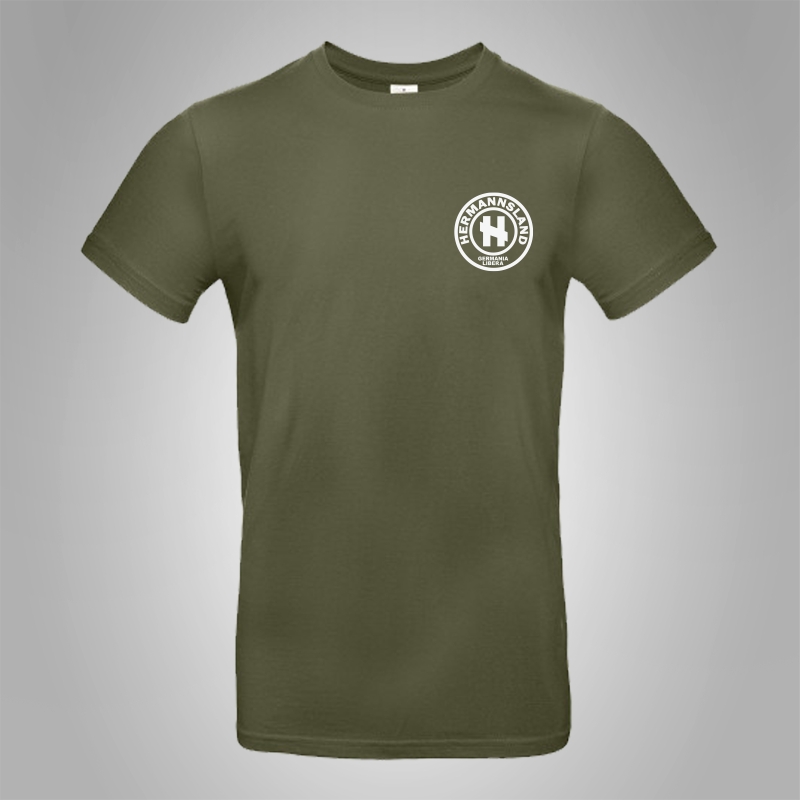 Hermannsland T-Shirt Brustlogo Wei�