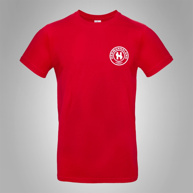 Hermannsland T-Shirt Brustlogo Wei�