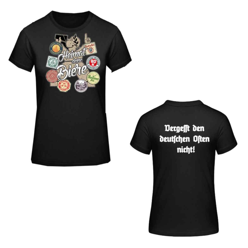 Frauen T-Shirt T-Shirt Heimat deiner Biere Schwarz