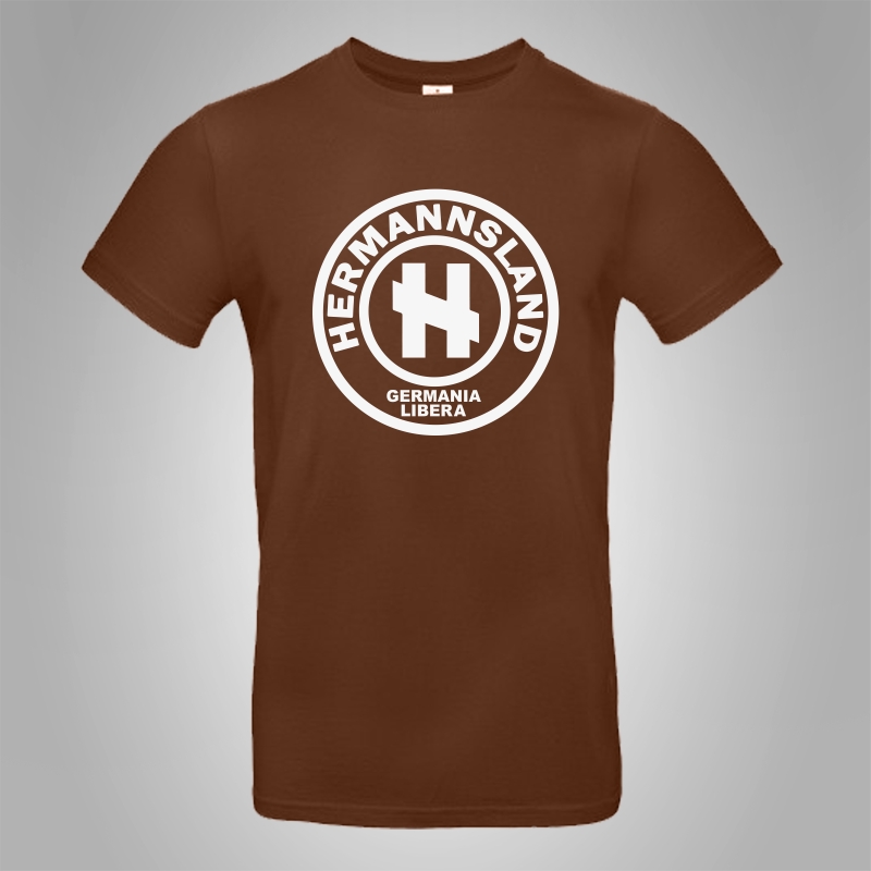 M�nner T-Shirt Hermannsland Logo Gro�