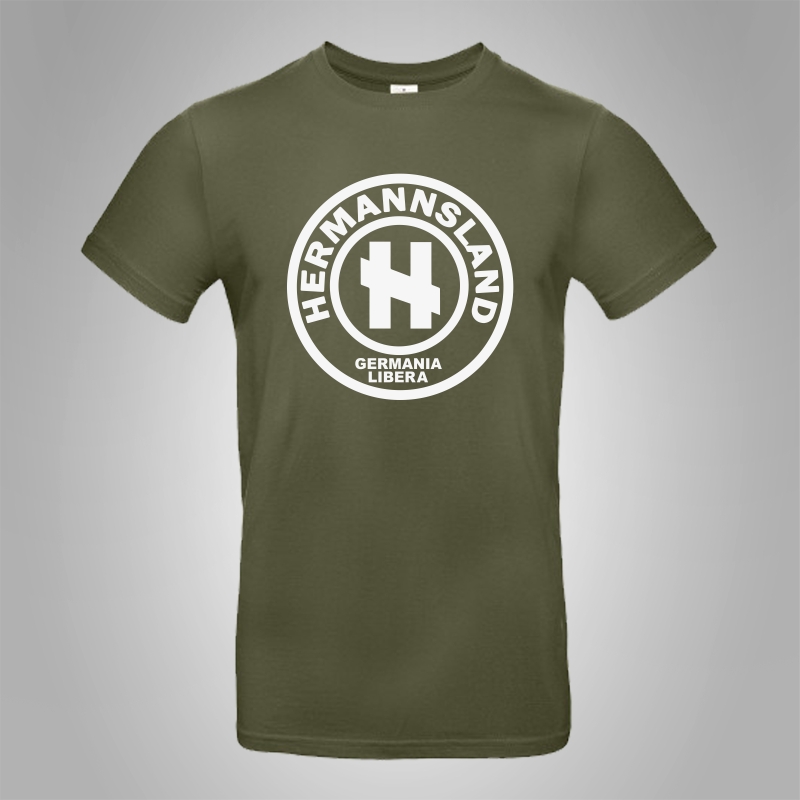 M�nner T-Shirt Hermannsland Logo Gro�