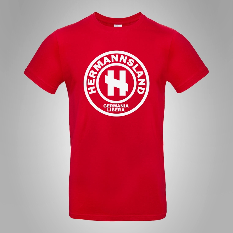 M�nner T-Shirt Hermannsland Logo Gro�