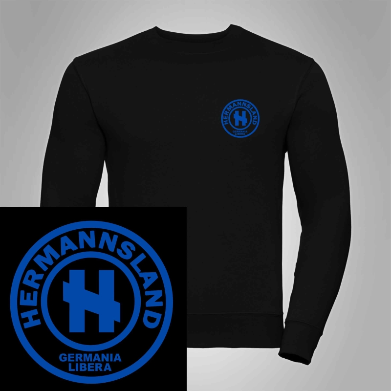 Pullover Hermannsland - Brustlogo Blau