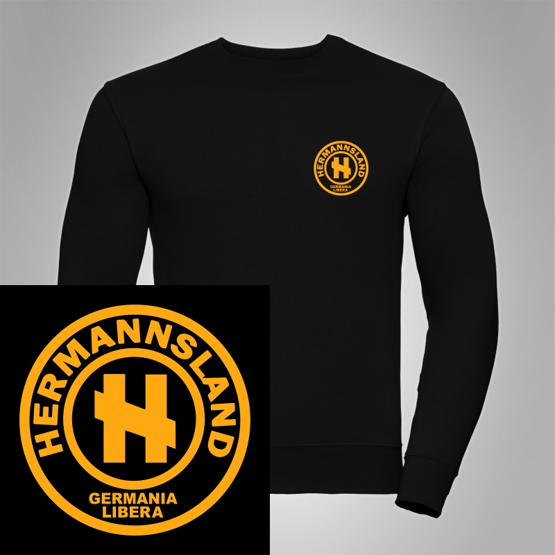 Pullover Hermannsland - Brustlogo Gelb