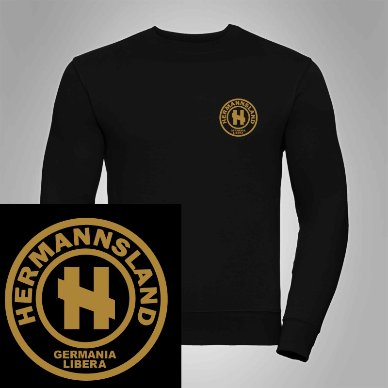 Pullover Hermannsland - Brustlogo Gold