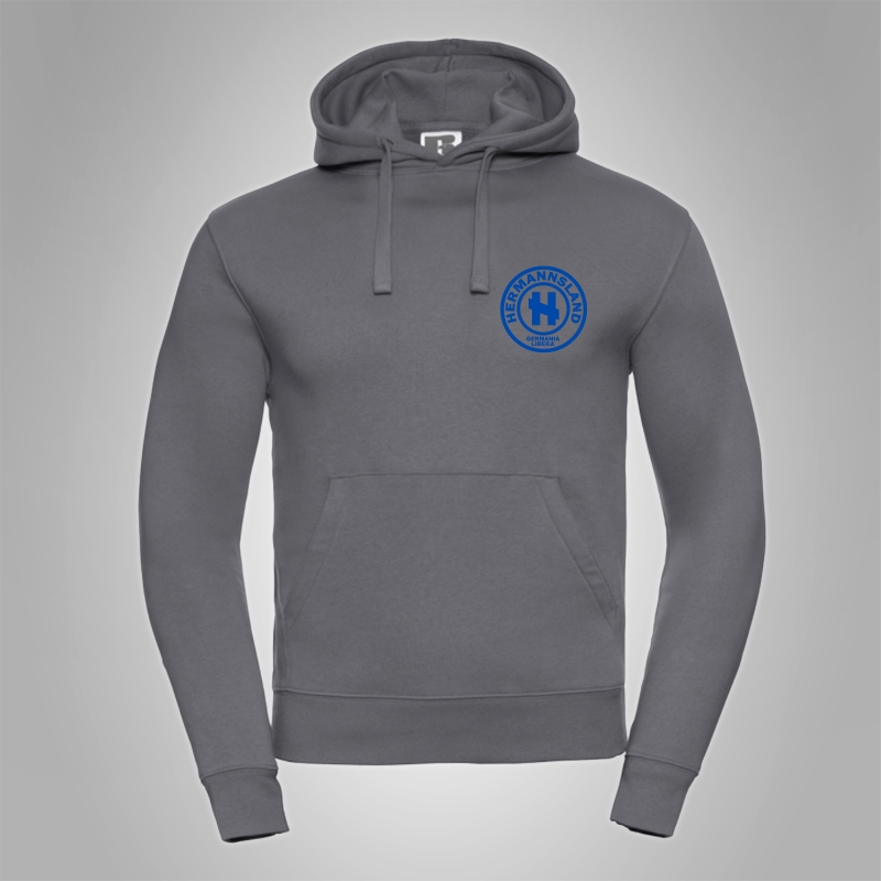 Kapuzenpullover Hermannsland Brustlogo Blau