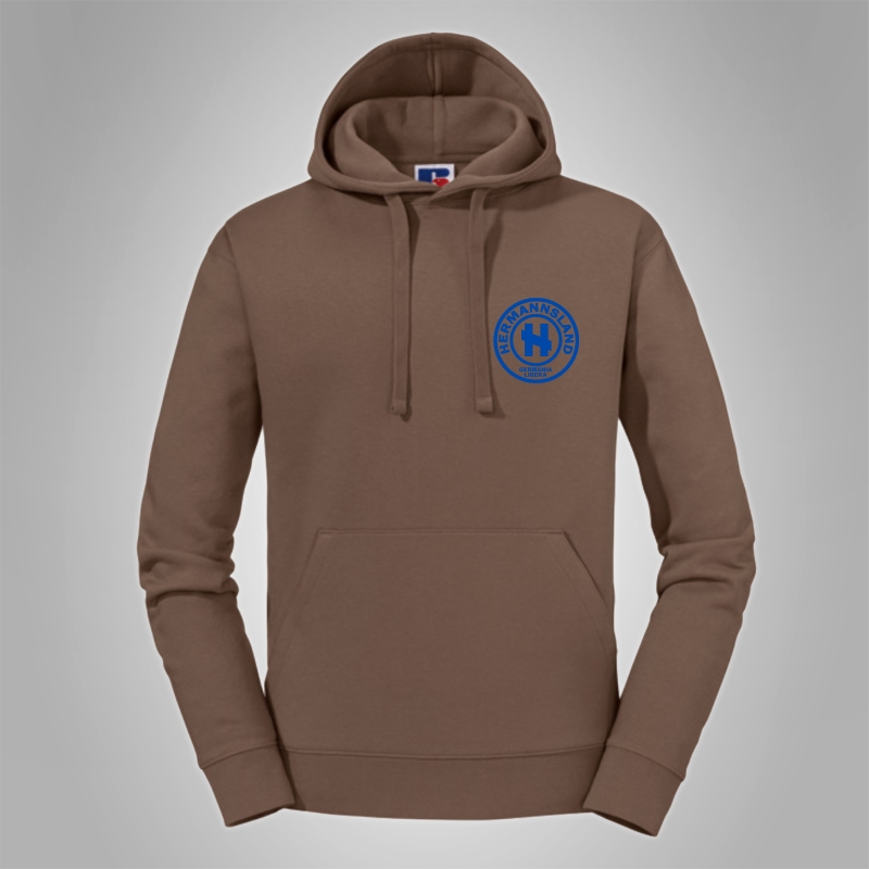Kapuzenpullover Hermannsland Brustlogo Blau
