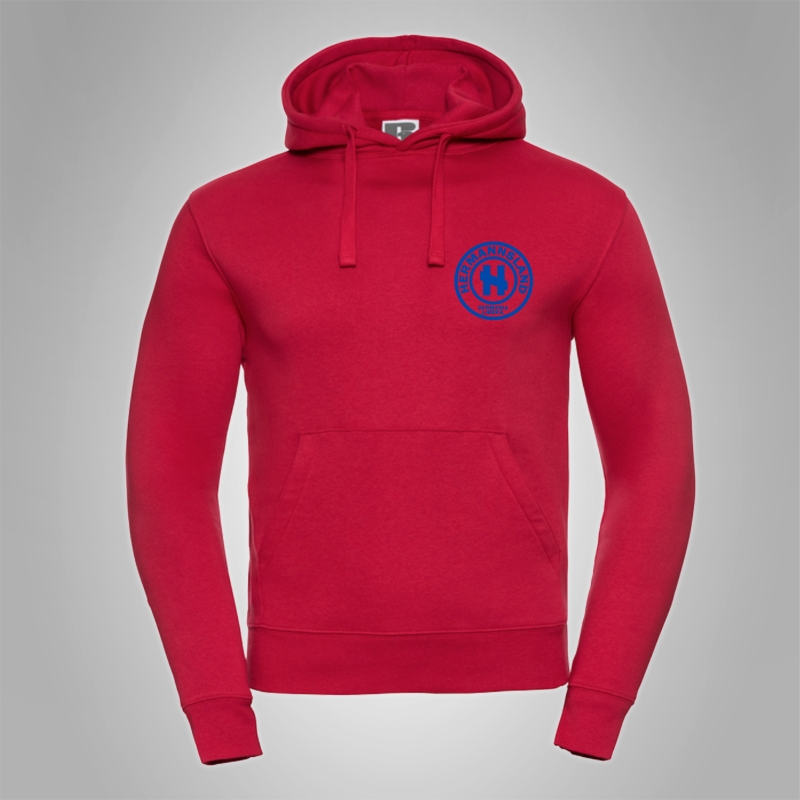 Kapuzenpullover Hermannsland Brustlogo Blau