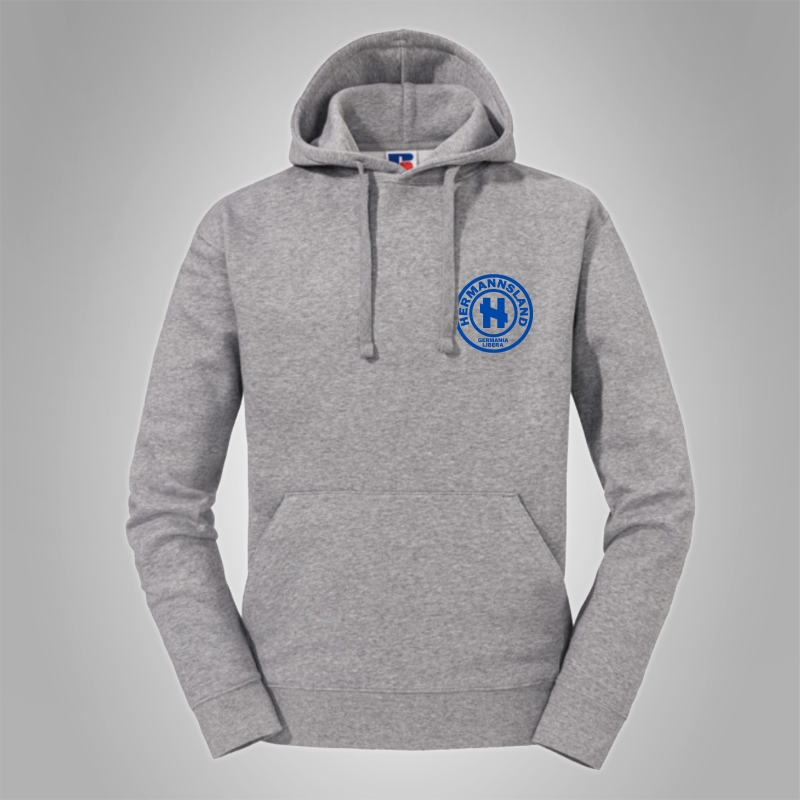 Kapuzenpullover Hermannsland Brustlogo Blau