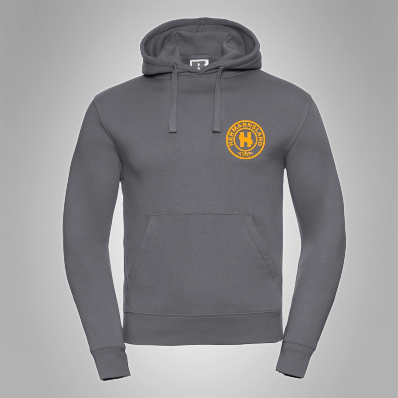 Kapuzenpullover Hermannsland Brustlogo Gelb