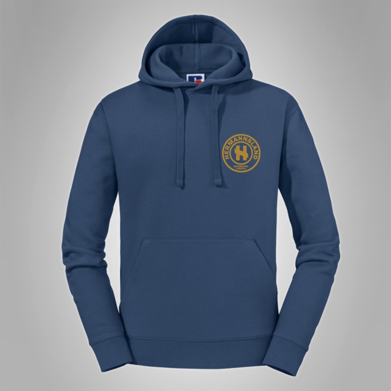 Kapuzenpullover Hermannsland Brustlogo Gold