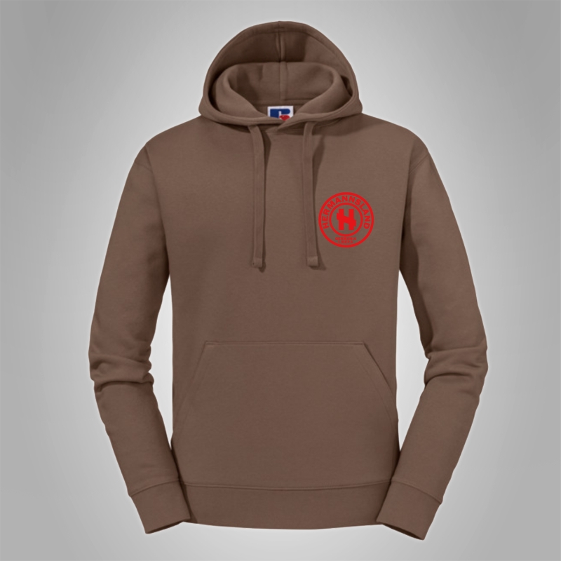 Kapuzenpullover Hermannsland Brustlogo Rot