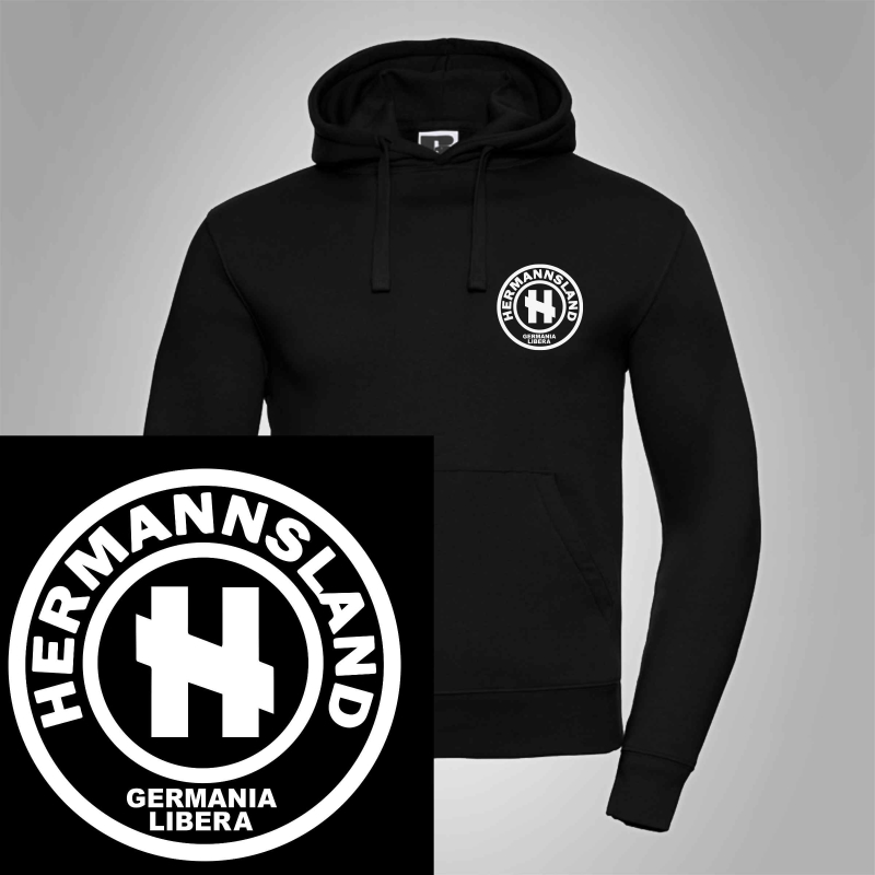 Kapuzenpullover Hermannsland Brustlogo Wei�