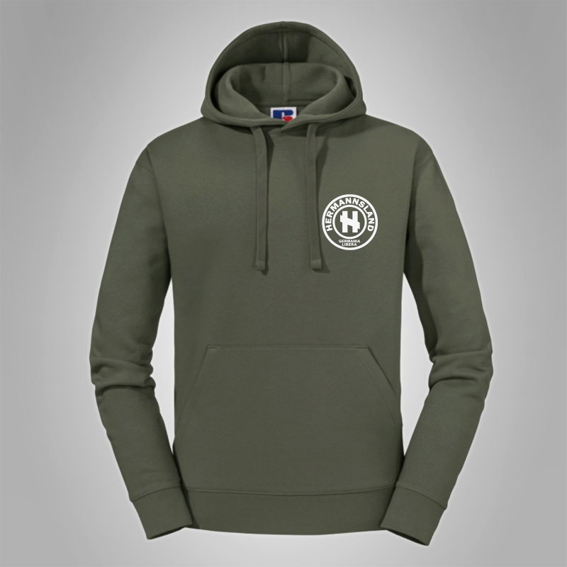 Kapuzenpullover Hermannsland Brustlogo Wei�
