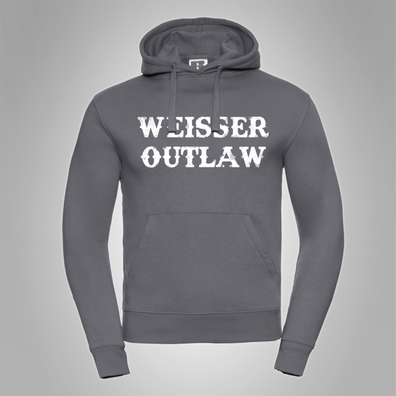 Kapuzenpullover Weisser Outlaw Front Gro�
