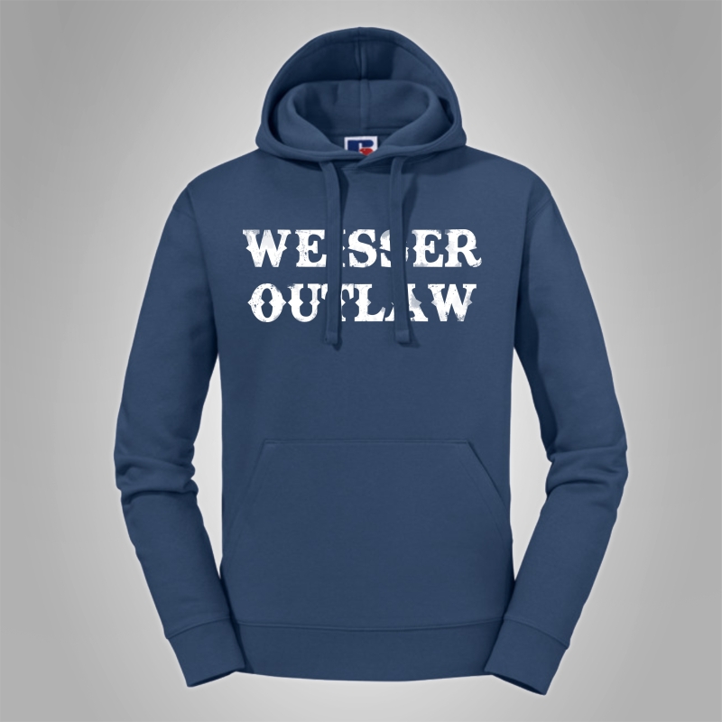 Kapuzenpullover Weisser Outlaw Front Gro�