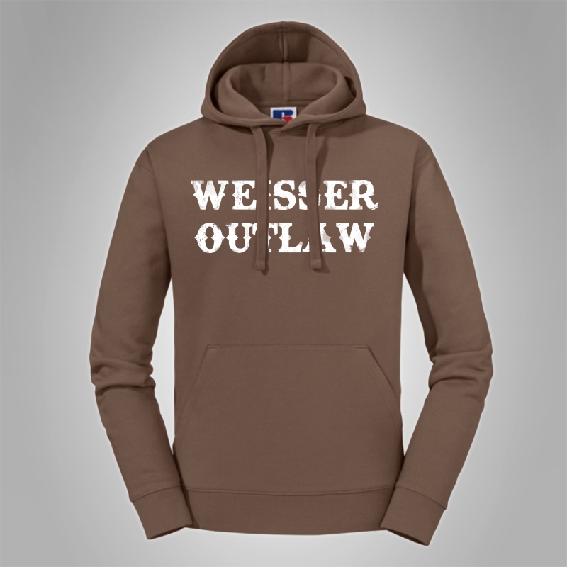 Kapuzenpullover Weisser Outlaw Front Gro�