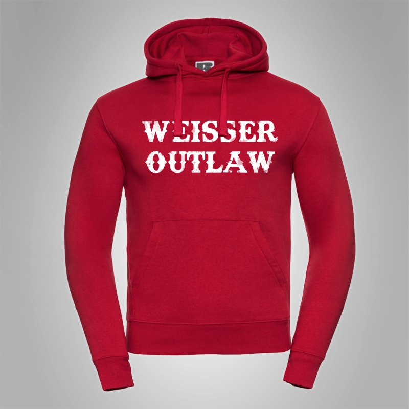 Kapuzenpullover Weisser Outlaw Front Gro�