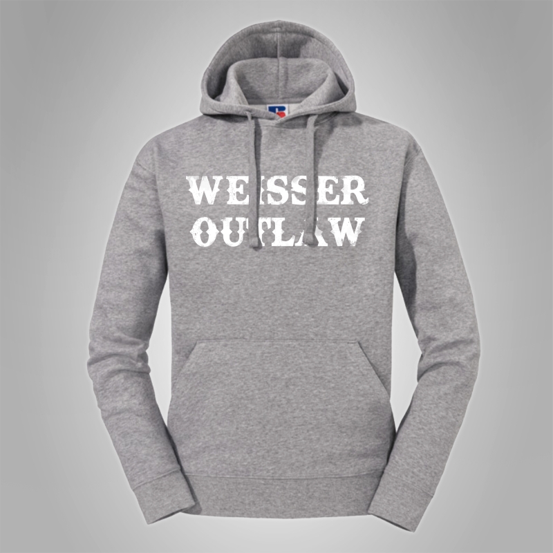 Kapuzenpullover Weisser Outlaw Front Gro�