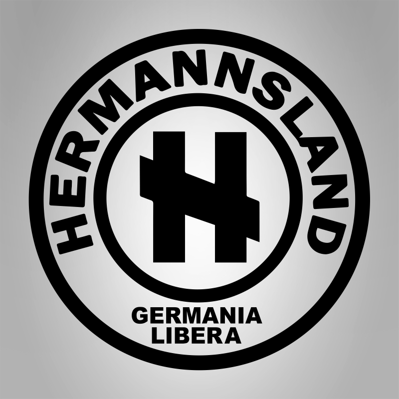 Kapuzenpullover Hermannsland Brustlogo Schwarz