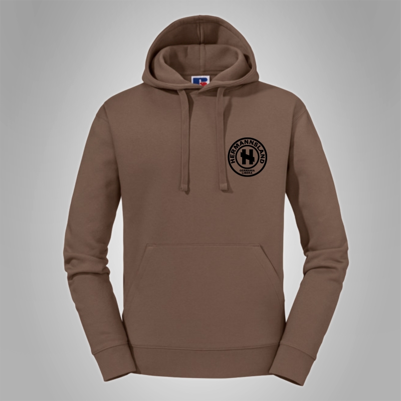 Kapuzenpullover Hermannsland Brustlogo Schwarz