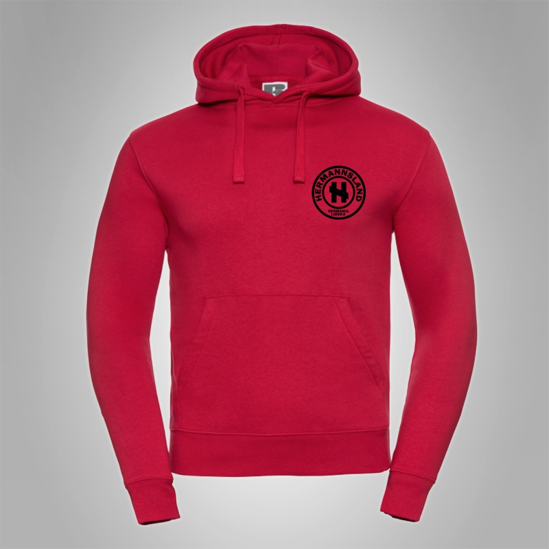 Kapuzenpullover Hermannsland Brustlogo Schwarz