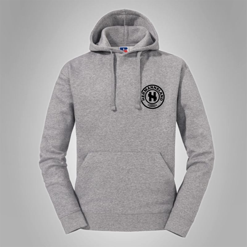 Kapuzenpullover Hermannsland Brustlogo Schwarz