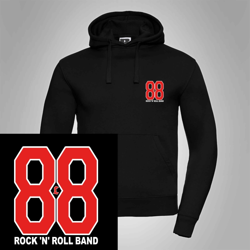 Kapuzenpullover 88 Rock 'n' Roll Band Brustdruck