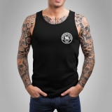 Tanktop Hermannsland Brustlogo (Logo Wei�) Schwarz