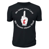Lunikoff T-Shirt Wir lieben unser Land... Schwarz