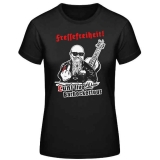 Frauen T-Shirt Lunikoff Fressefreiheit Schwarz